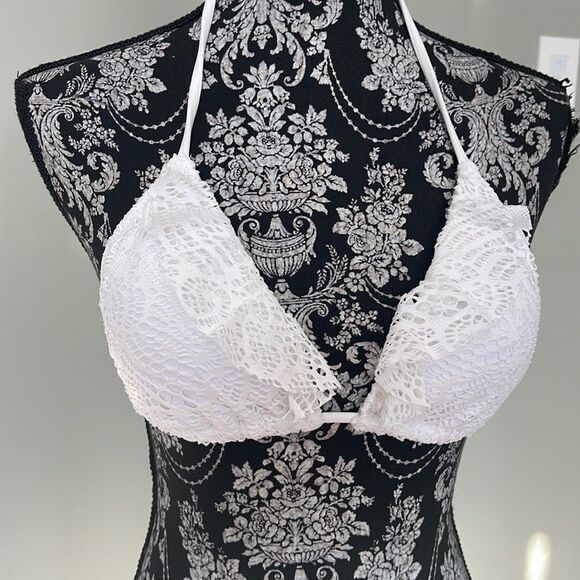 Ralph Lauren New White Lace Bikini Small - Picture 1 of 6